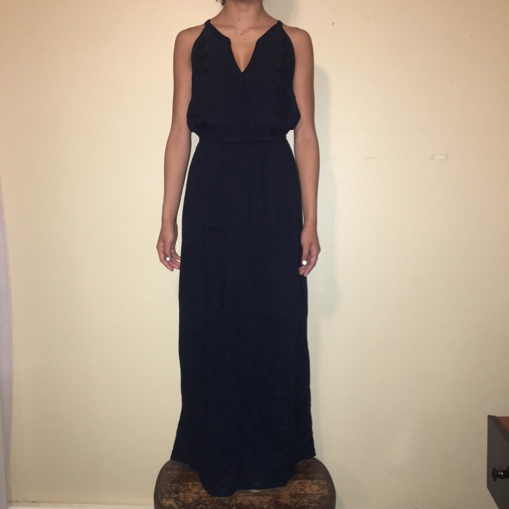 Black Maxi Dress with lace detailing